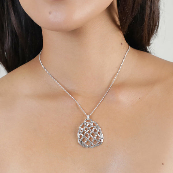 ORI TAO SHINOMOKI triangle silvered pendant  necklace