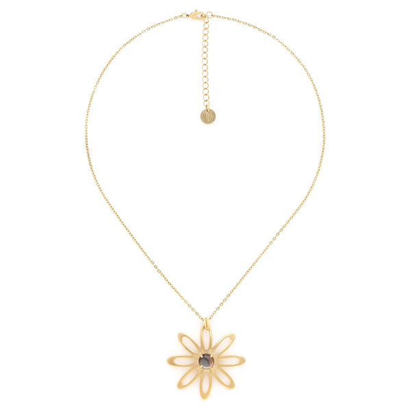 ORI TAO BLOOM small flower pendant necklace (golden)