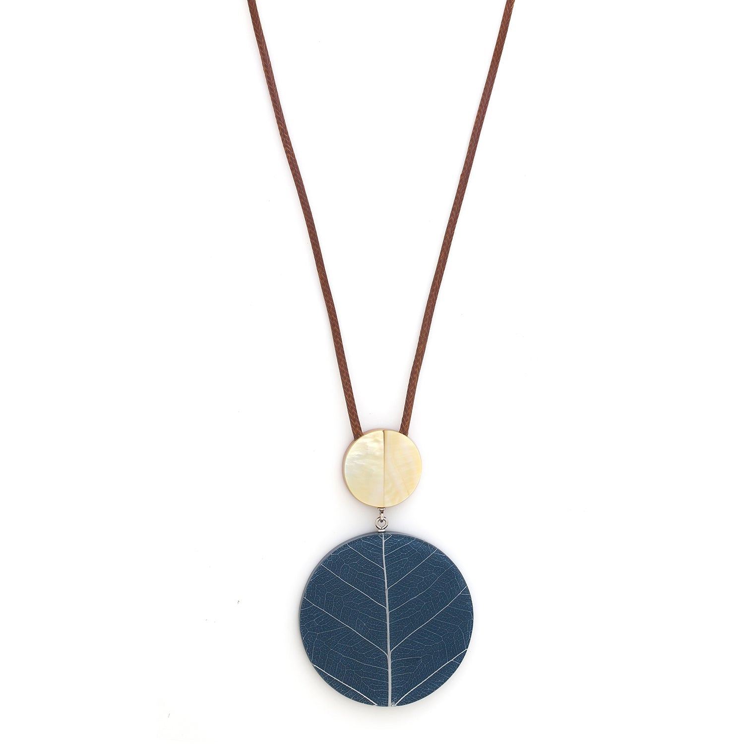 NATURE BIJOUX FICUS CARICA blue long necklace