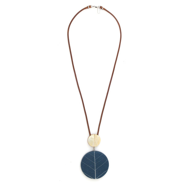 NATURE BIJOUX FICUS CARICA blue long necklace
