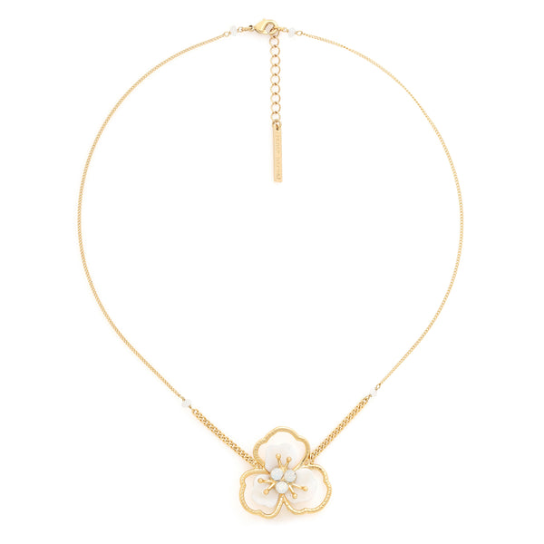 FRANCK HERVAL LISETTE flower pendant necklace