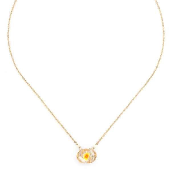 FRANCK HERVAL BETTY short necklace white flower