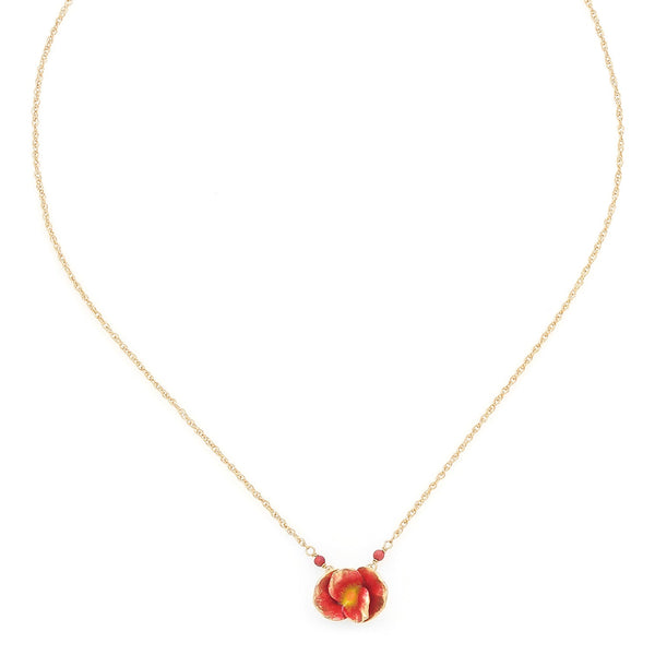 FRANCK HERVAL BETTY short necklace red flower