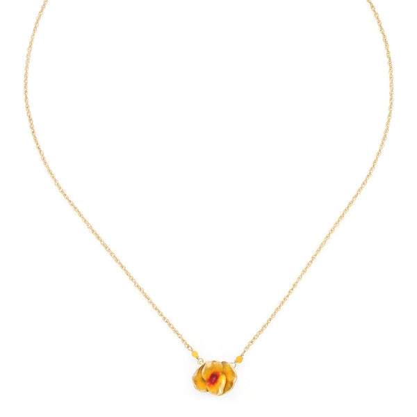 FRANCK HERVAL BETTY short necklace yellow flower
