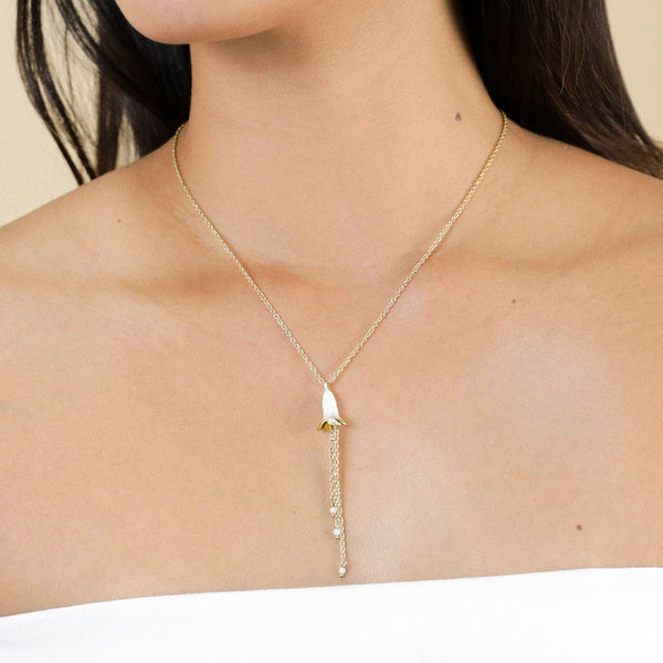 FRANCK HERVAL BETTY short necklace yellow flower