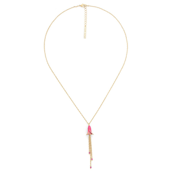 FRANCK HERVAL BETTY tassel chain short necklace (pink)