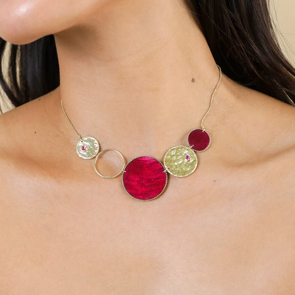 FRANCK HERVAL MARLY 5 elements necklace