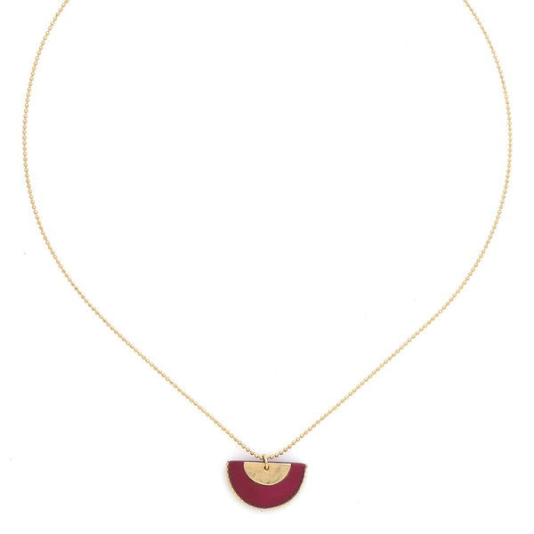 FRANCK HERVAL MARLY semi-circle pendant necklace