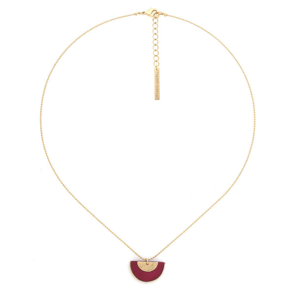FRANCK HERVAL MARLY semi-circle pendant necklace
