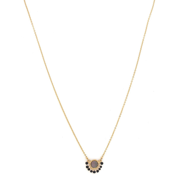 FRANCK HERVAL LAURYNE small pendant necklace (black)