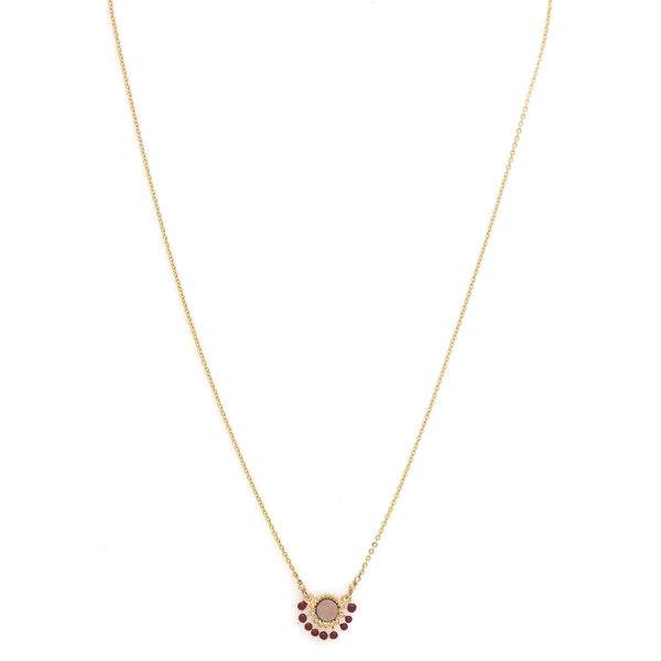 FRANCK HERVAL LAURYNE small pendant necklace (garnet)