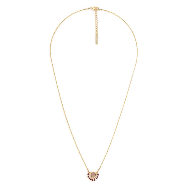 FRANCK HERVAL LAURYNE small pendant necklace (garnet)