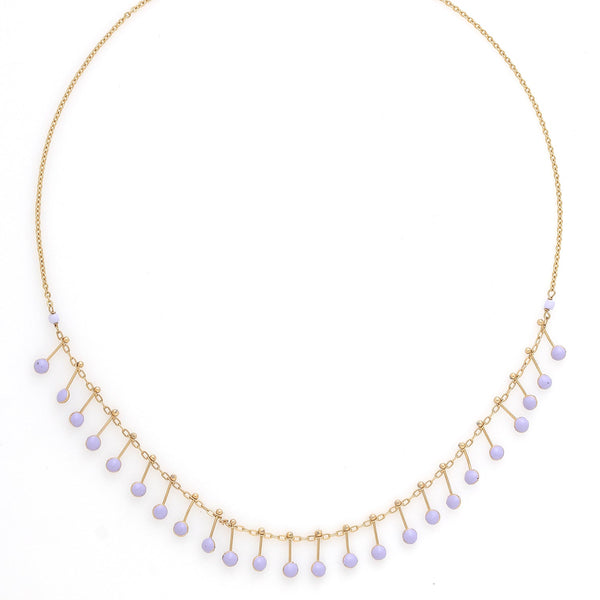 FRANCK HERVAL LAURYNE small pendant necklace (lilac)