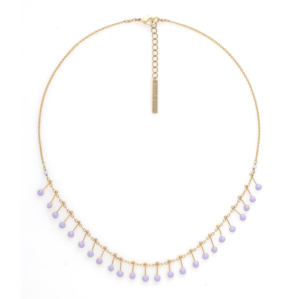 FRANCK HERVAL LAURYNE small pendant necklace (lilac)