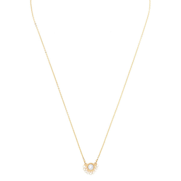 FRANCK HERVAL LAURYNE small pendant necklace (ecru)