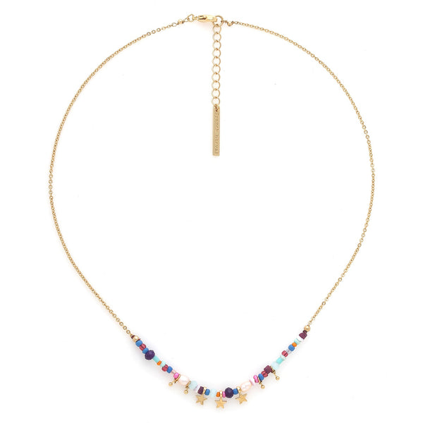 FRANCK HERVAL JOY 3-stars thin necklace