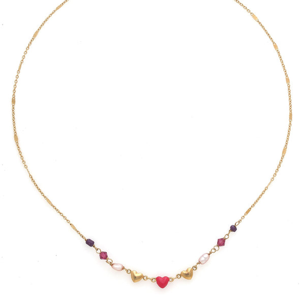 FRANCK HERVAL ESMEE heart thin necklace