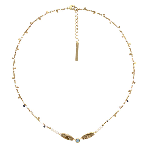 PALMA   2-leaves thin necklace