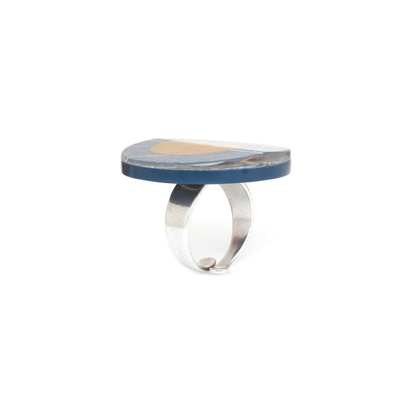 NATURE BIJOUX FICUS CARICA  blue adjustable ring