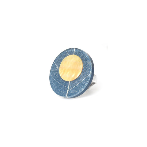 NATURE BIJOUX FICUS CARICA  blue adjustable ring