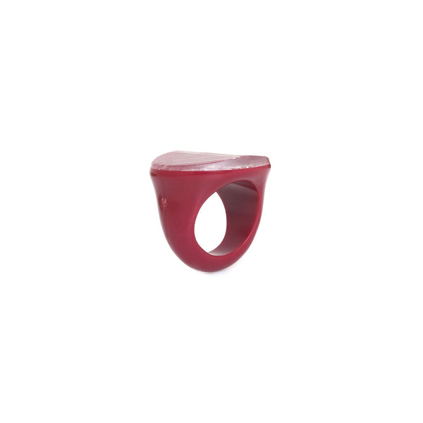 NATURE BIJOUX FICUS CARICA burgundy ring T56
