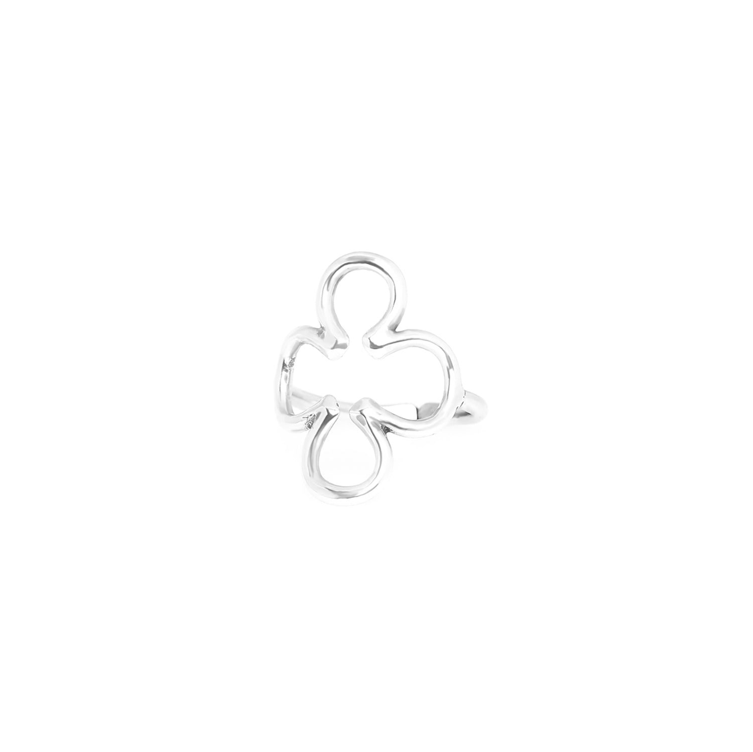 ORI TAO CLOVER adjustable clover ring (silvered)
