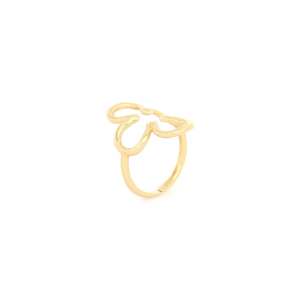 ORI TAO CLOVER adjustable clover ring (golden)
