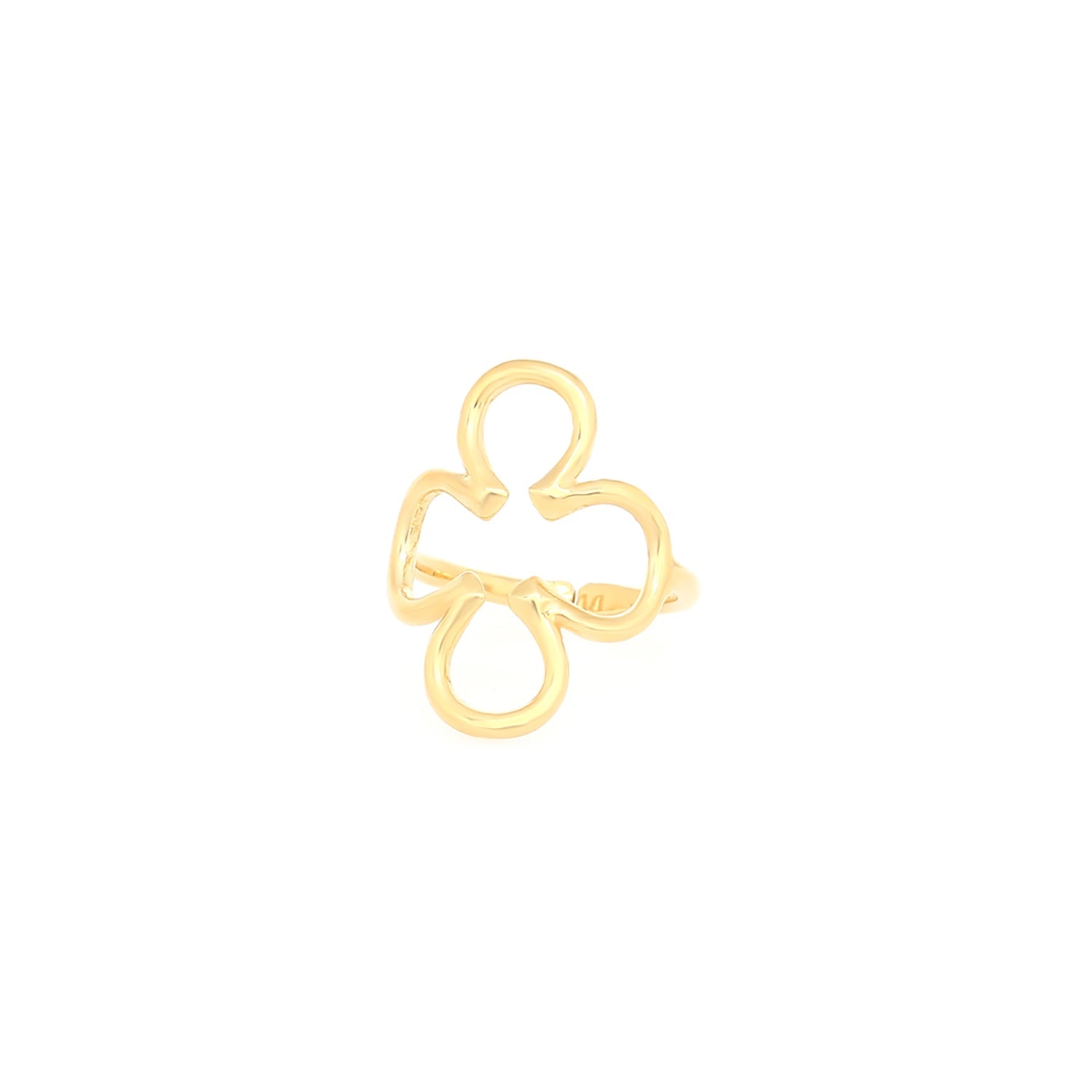 ORI TAO CLOVER adjustable clover ring (golden)
