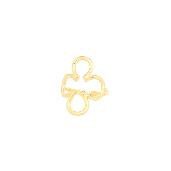 ORI TAO CLOVER adjustable clover ring (golden)