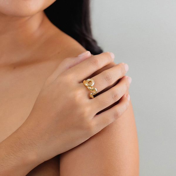 ORI TAO VENIN snake ring (golden)