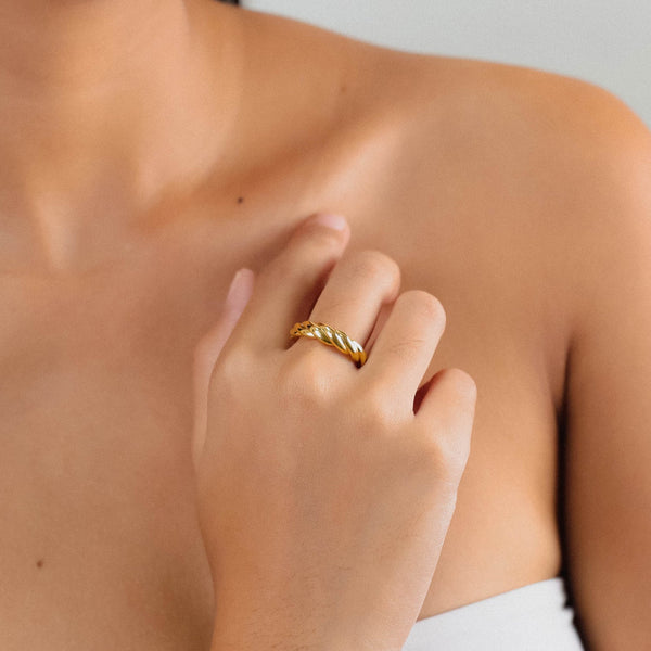 ORI TAO MERIDA simple adjustable ring (golden)