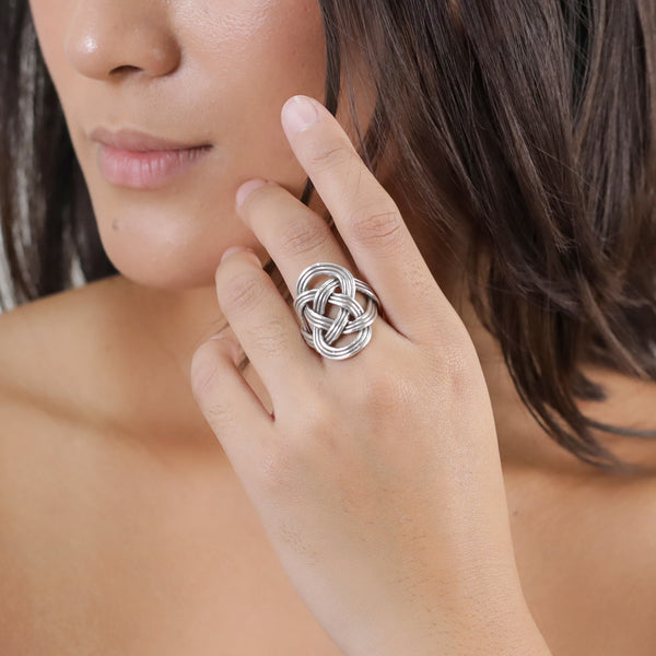 ORI TAO SHINOMOKI silvered adjustable ring