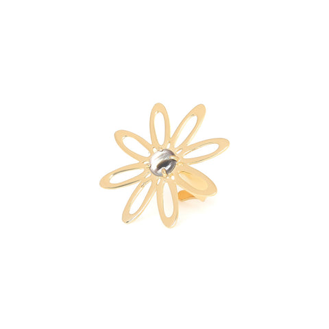 ORI TAO BLOOM golden flower adjustable ring