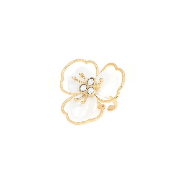 FRANCK HERVAL LISETTE big flower ring