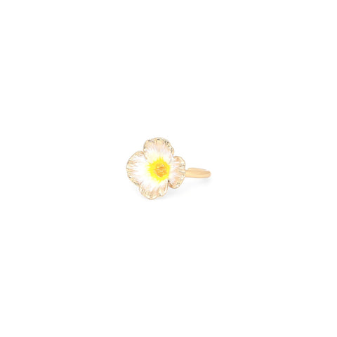 FRANCK HERVAL BETTY flower ring (white)