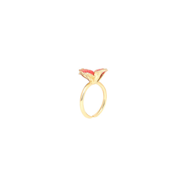 FRANCK HERVAL BETTY flower ring (red)
