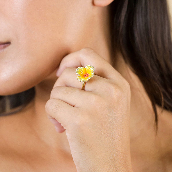FRANCK HERVAL BETTY  flower ring (yellow)