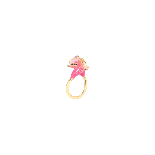 FRANCK HERVAL BETTY duo ring pink flower
