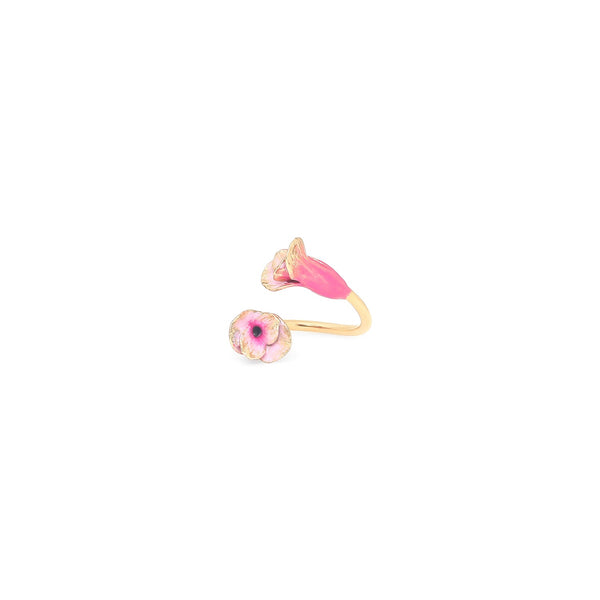 FRANCK HERVAL BETTY duo ring pink flower