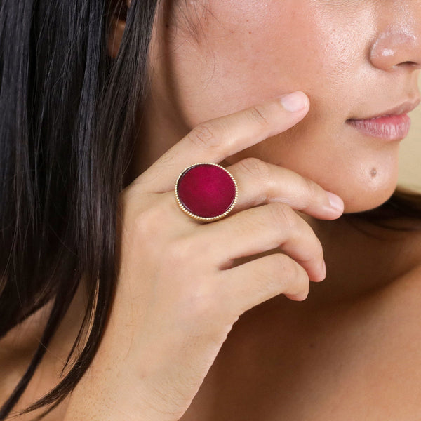 FRANCK HERVAL MARLY round disc ring