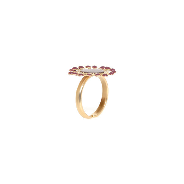 FRANCK HERVAL LAURYNE round ring (garnet)