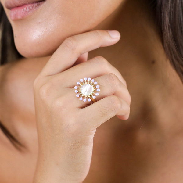 FRANCK HERVAL LAURYNE round ring (lilac)