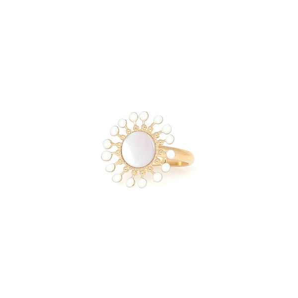 FRANCK HERVAL LAURYNE round ring (ecru)