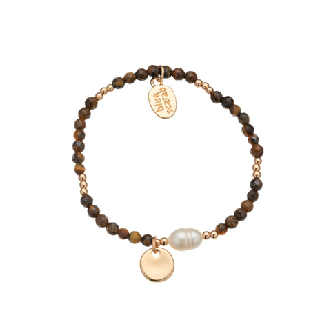 BLUE SCARAB RORY Bracelet (Gold plated) - Fresh water pearl