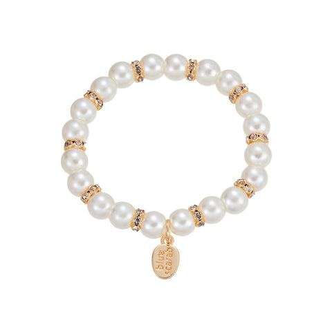 BLUE SCARAB MAISIE Bracelet (Gold plated) - Fresh water pearl