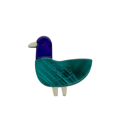 BLUE SCARAB Joyce Brooch Duck