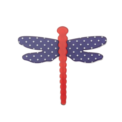 BLUE SCARAB ARIANA DRAGONFLY Brooch (Red & Blue)
