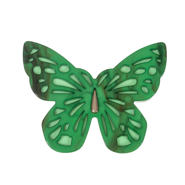 BLUE SCARAB CLARA BUTTERFLY Brooch (Green)
