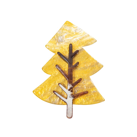 BLUE SCARAB QUINN TREE Brooch (Yellow)