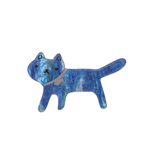 BLUE SCARAB Dorothy Brooch Cat